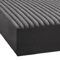 Single Jumbo Cord Fitted Bed Sheet - Charcoal
