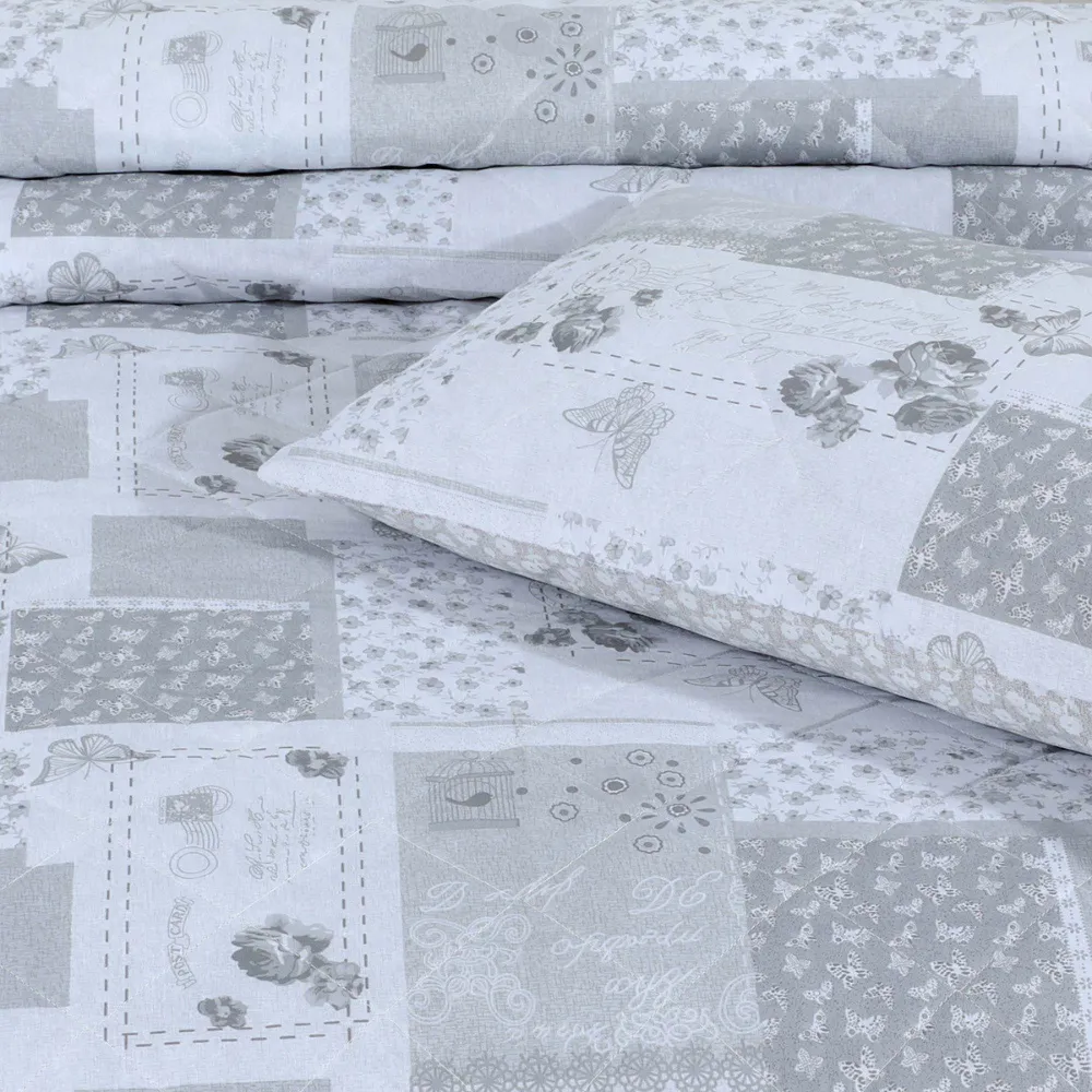 Single Maya Bedspread Set - Grey