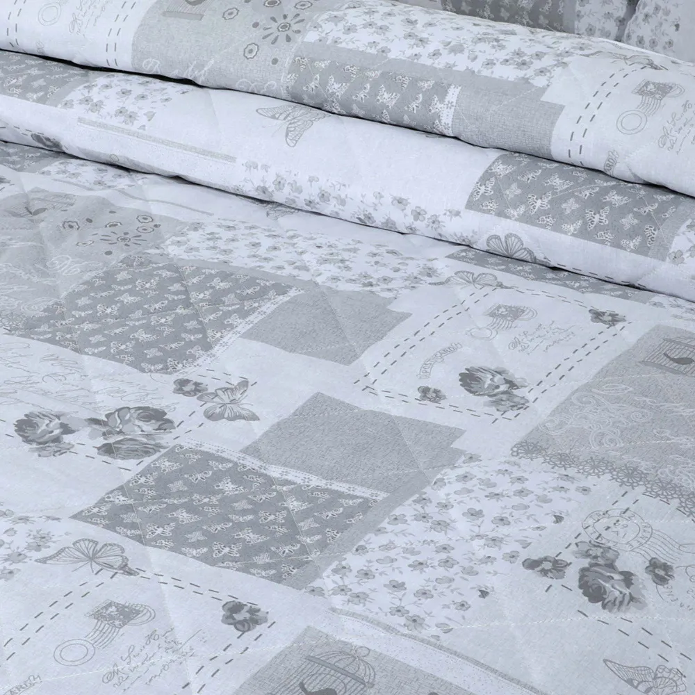 Single Maya Bedspread Set - Grey