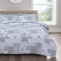 Single Maya Bedspread Set - Grey