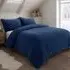 Single Size Chunky Popcorn Duvet Set - Navy