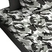Small Camouflage Fitted Sheet - Grey