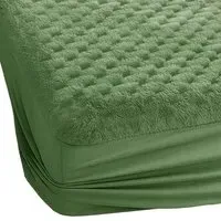 Super King Size Chunky Popcorn Fitted Sheet - Olive