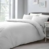 Super King Size Duvet Set - White, Microfibre