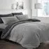 Super King Size Plush Cord Duvet Set - Silver
