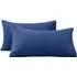 Teddy Fleece Pillowcase 2 Pack - Blue