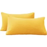 Teddy Fleece Pillowcase 2 Pack - Orange