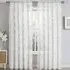 Tufted Mariella Sheer Voile Panel Curtain - White, Polyester