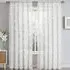 Tufted Mariella Sheer Voile Panel Curtain - White, Polyester