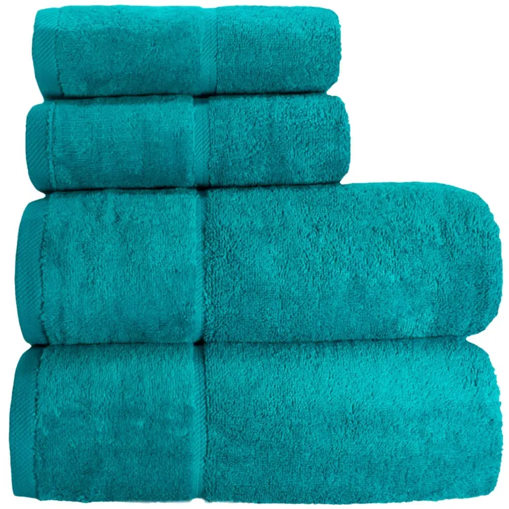 Velour Hand Towel 2 Pack - Green, Cotton
