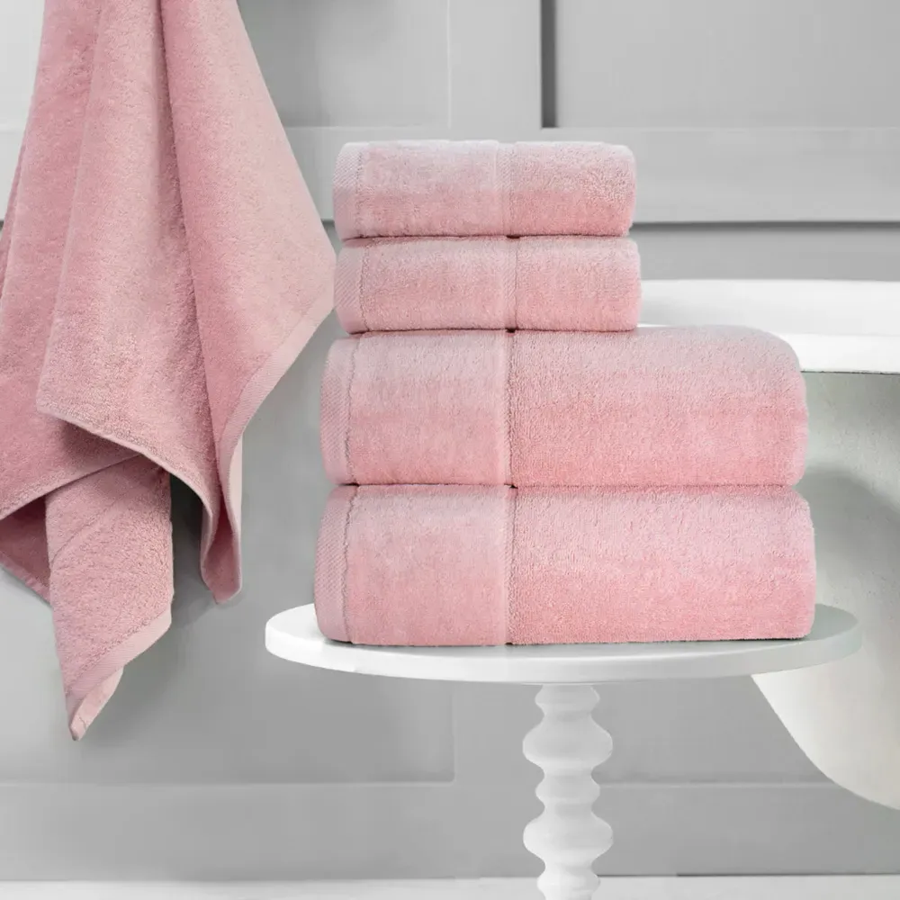 Velour Hand Towel 2 Pack - Pink, Cotton