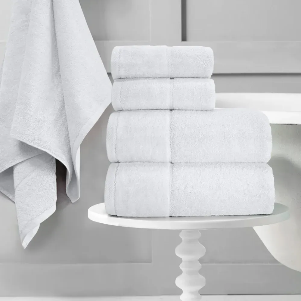 Velour Hand Towel 2 Pack - White, Cotton