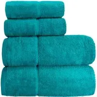 Velour Plush Bath Towel 2 Pack - Green, Cotton