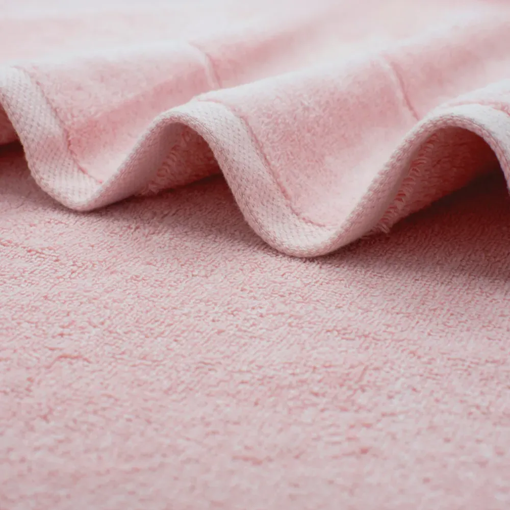 Velour Plush Bath Towel Set of 2 - Pink, Cotton
