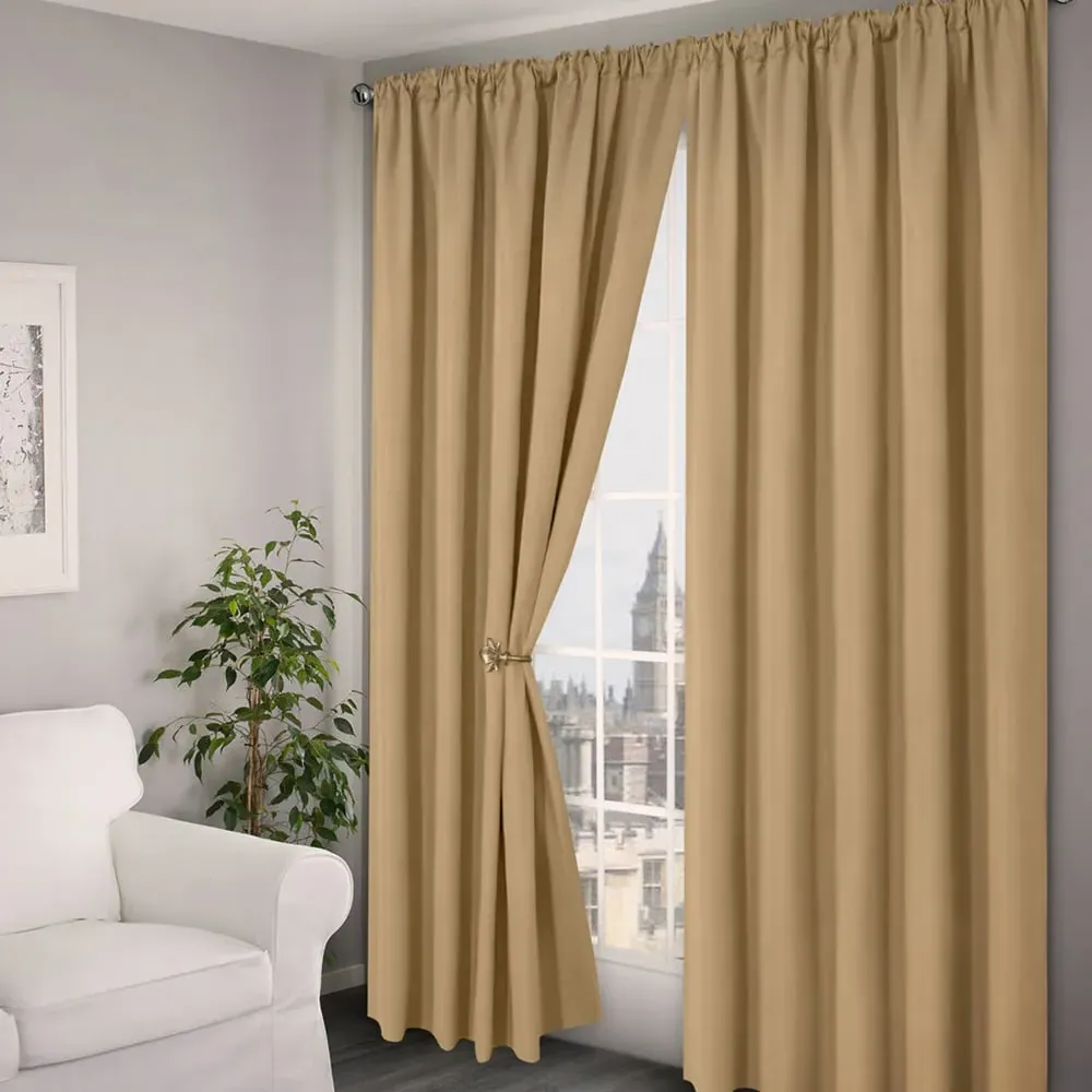 Verona Tape Top Curtains - Latte image