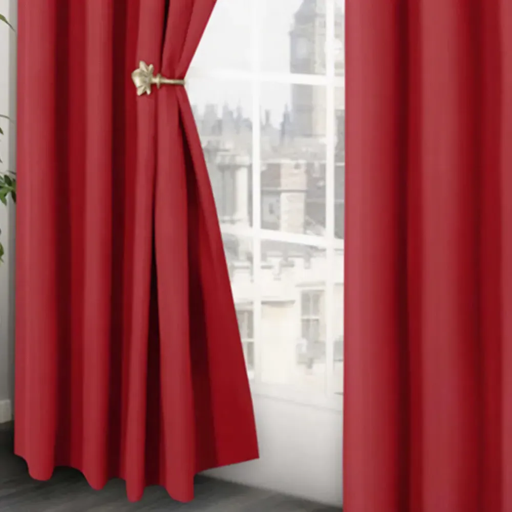 Verona Tape Top Curtains - Red