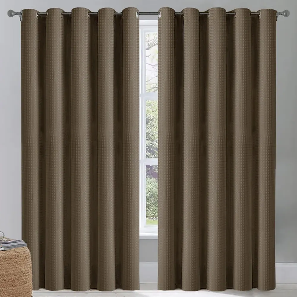 Waffle Blackout Curtains - Cream
