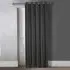 Waffle Blackout Door Curtains - Charcoal