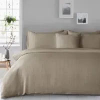 Waffle Double Duvet Set - Cream