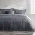 Waffle Double Duvet Set - Grey