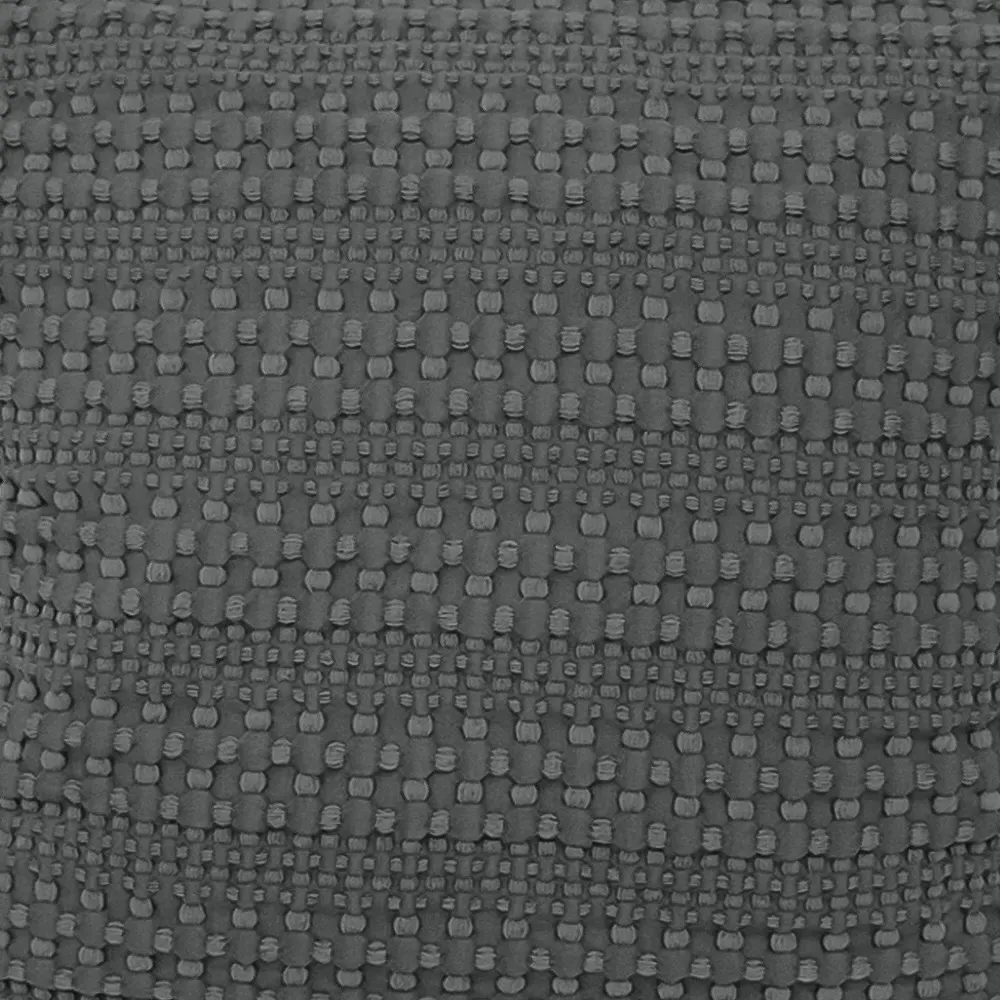 Waffle Fringed Filled Cushion 2 Pack - Charcoal