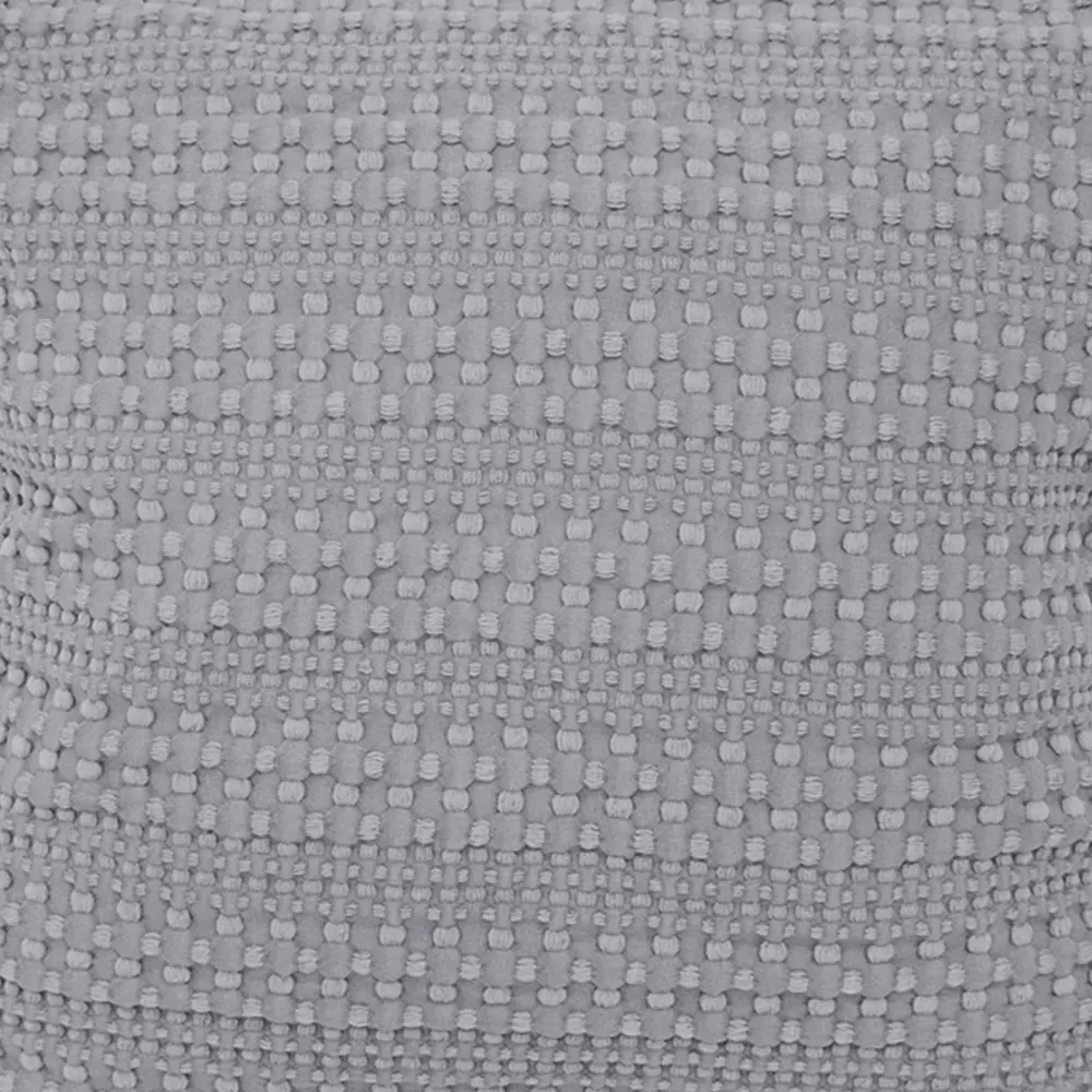 Waffle Fringed Filled Cushion 2 Pack - Grey