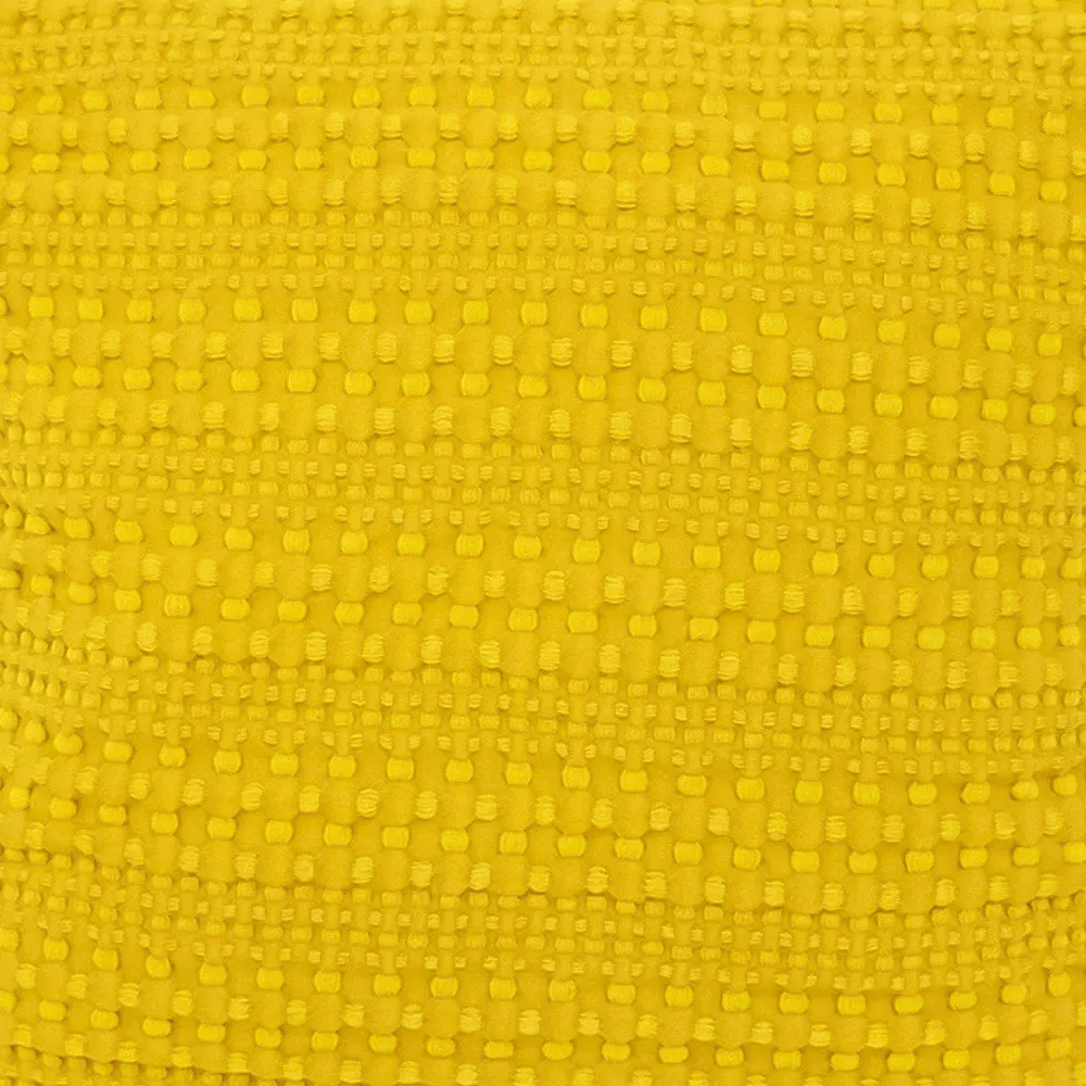 Waffle Fringed Filled Cushion 2 Pack - Yellow