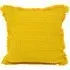 Waffle Fringed Filled Cushion 2 Pack - Yellow