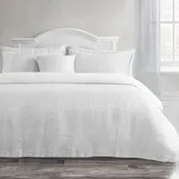 Waffle King Size Duvet Set - White