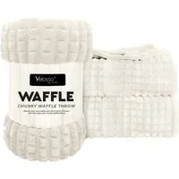Waffle Plush Throw 200 x 240cm - Ivory