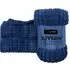Waffle Plush Throw - Navy