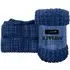 Waffle Plush Throw - Navy