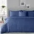 Waffle Super King Size Duvet Set - Blue
