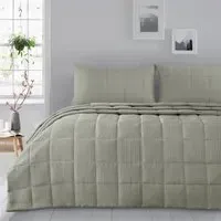 Waffle Weave Bedspread Set - Sage