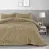 Washed Linen Look King Size Duvet Set - Cream