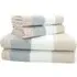 Weston Latte Stripe Bath Towel Set of 2 - Cream, Cotton