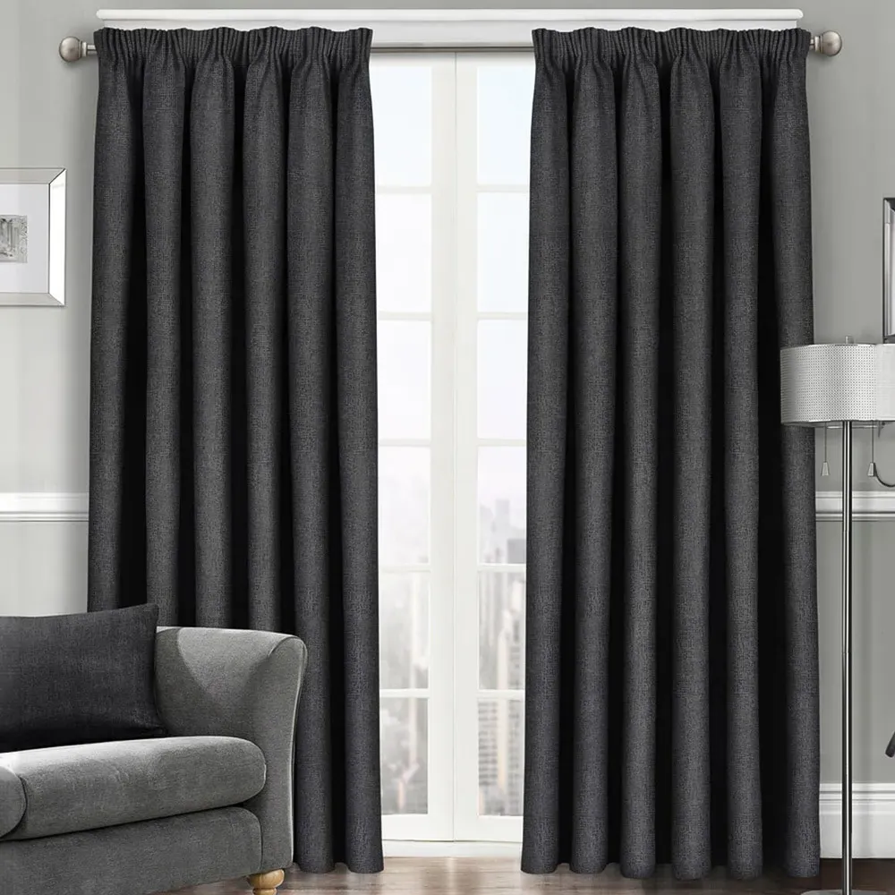 Westwood Dim-Out Curtains - Black, Polyester