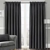 Westwood Dim-Out Curtains - Black, Polyester