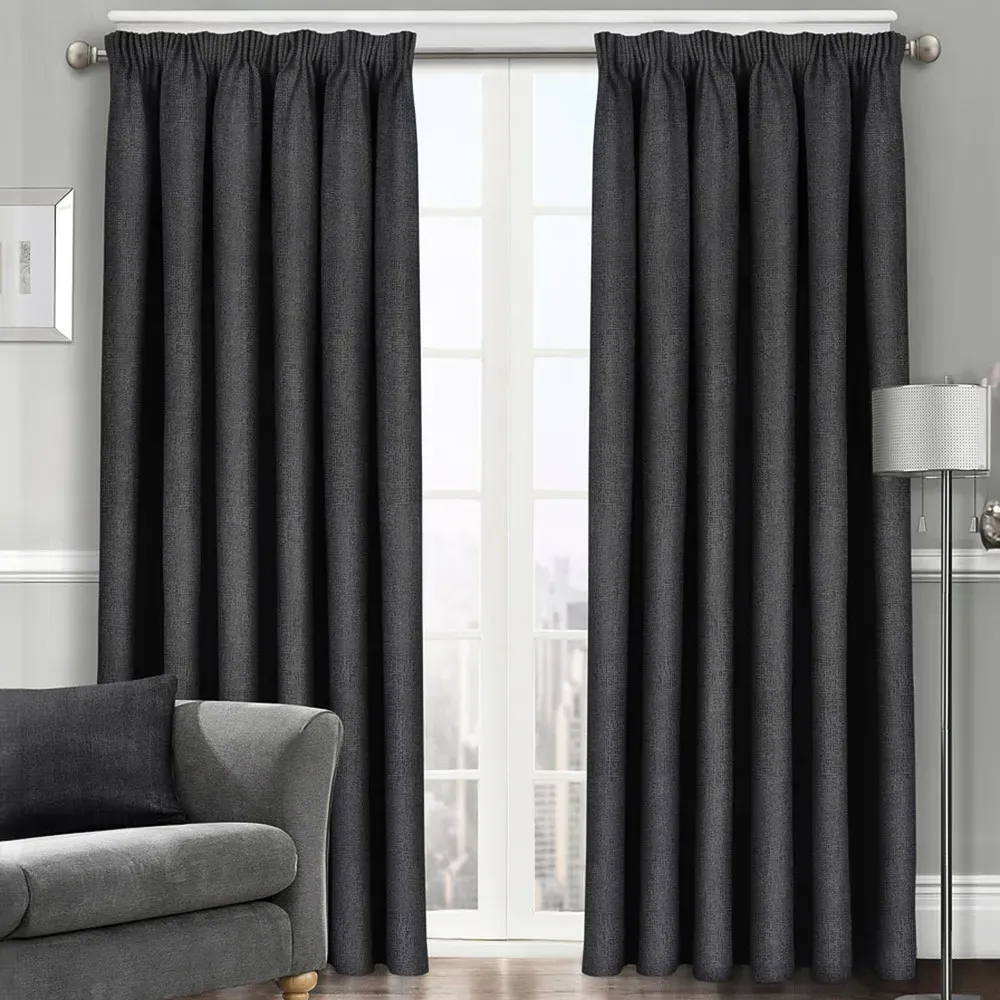 Westwood Dim-Out Curtains - Black, Polyester