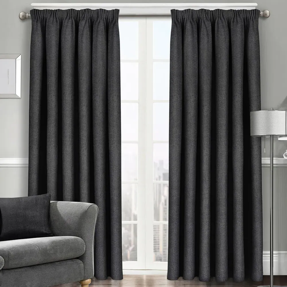 Westwood Dim-Out Curtains - Black, Polyester