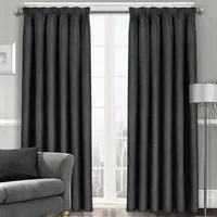 Westwood Dim-Out Curtains - Black, Polyester
