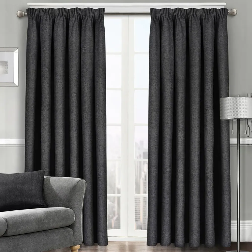 Westwood Dim-Out Curtains - Black, Polyester