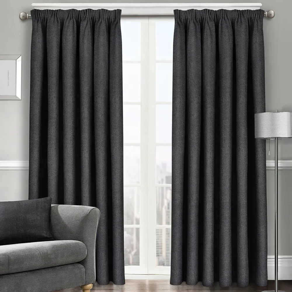 Westwood Dim-Out Curtains - Black, Polyester