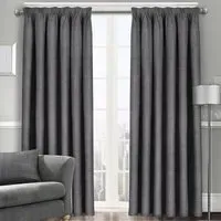 Westwood Tape Top Curtains - Charcoal, Polyester