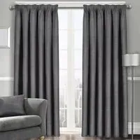 Westwood Tape Top Curtains - Charcoal, Polyester