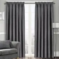 Westwood Tape Top Curtains - Charcoal, Polyester