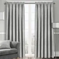 Westwood Tape Top Curtains - Silver, Polyester