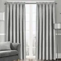 Westwood Tape Top Curtains - Silver, Polyester