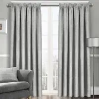 Westwood Tape Top Curtains - Silver, Polyester