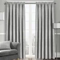 Westwood Tape Top Curtains - Silver, Polyester